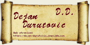 Dejan Durutović vizit kartica